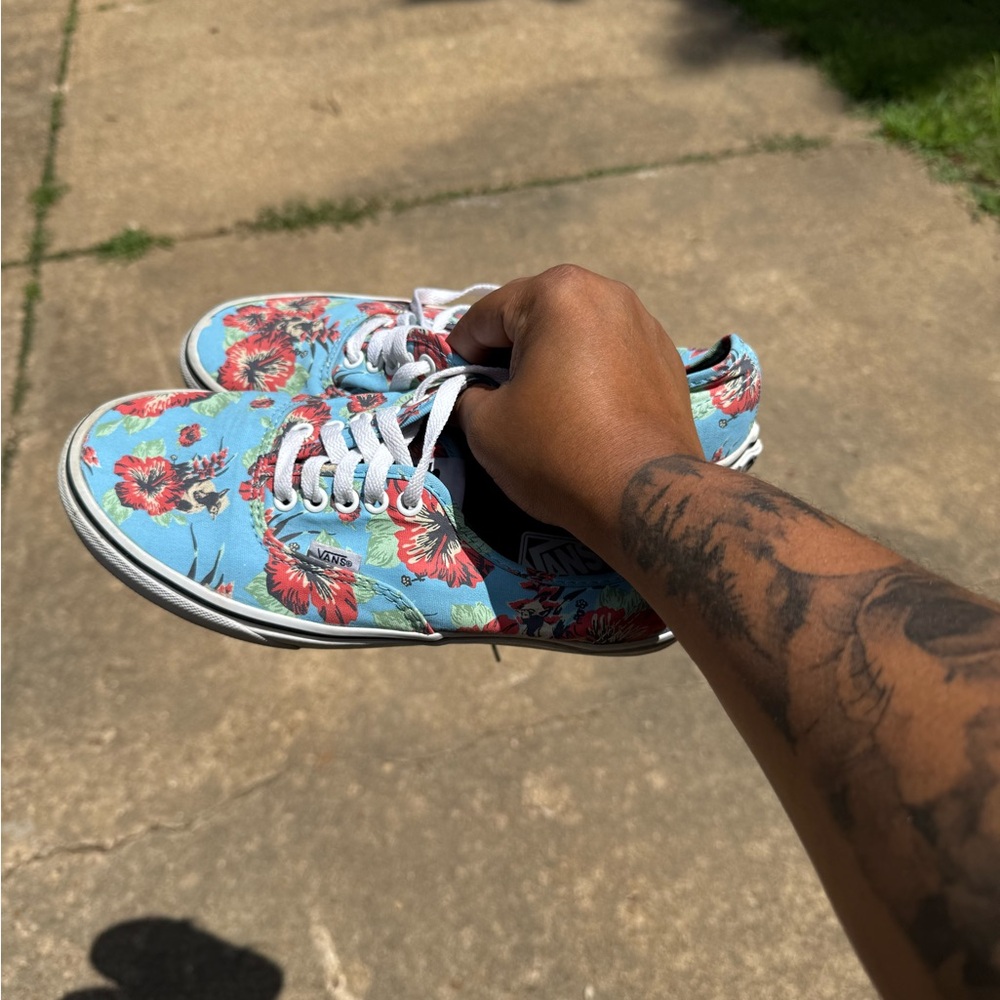 Floral Blue Sneakers